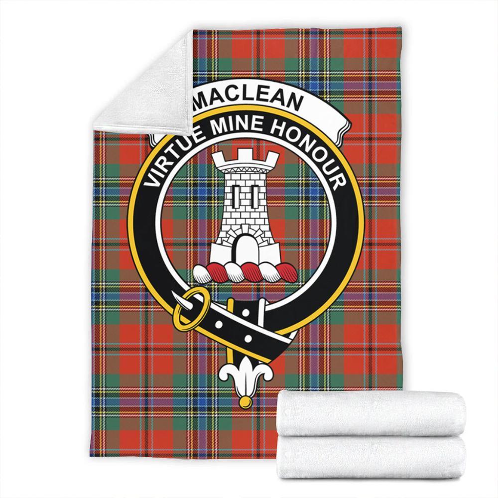 MacLean of Duart Ancient Tartan Crest Premium Blanket