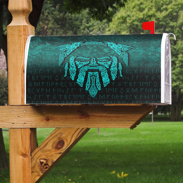 Viking Mailbox Cover Eye Of Odin Cyan Version