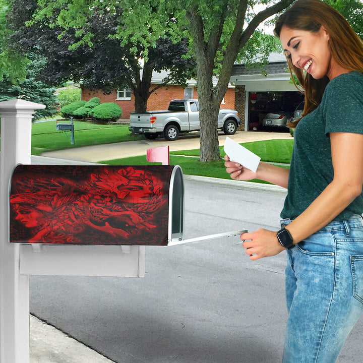 Viking Mailbox Cover Valkyries And Bear Raven Red – To The Closet