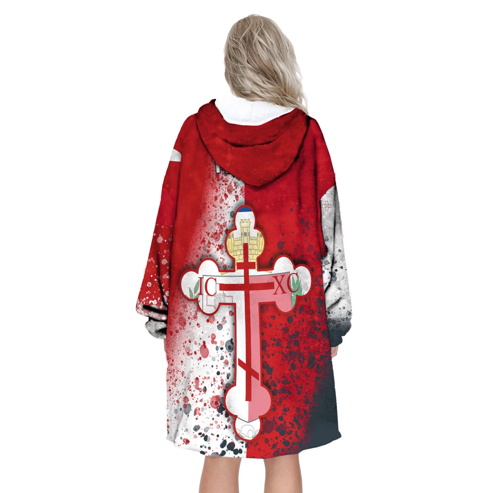 Malta Snug Hoodie Flag & Coat Of Arms Orthodox Style