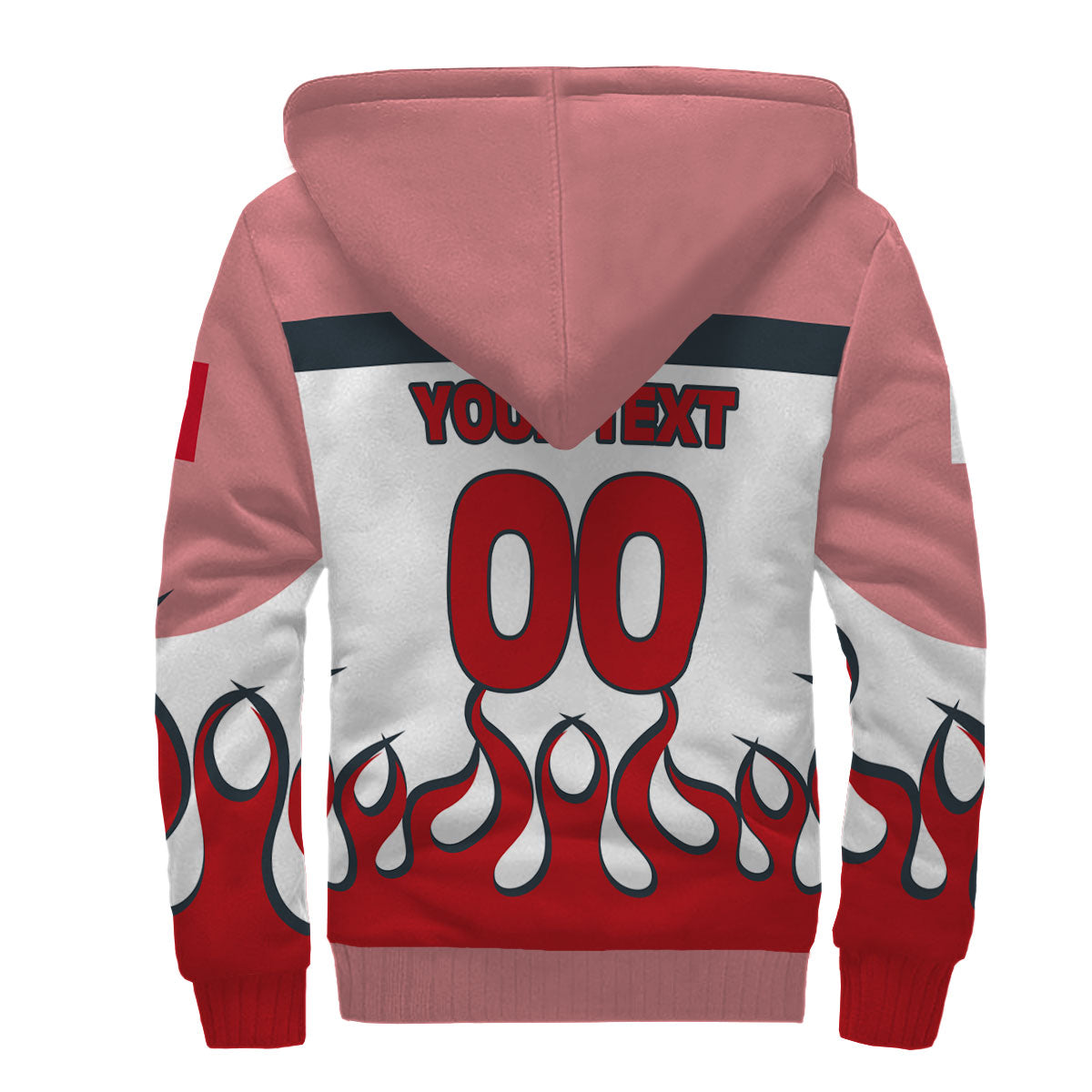 Malta Sherpa Hoodie Flag & Coat Of Arms Fire Hockey Style