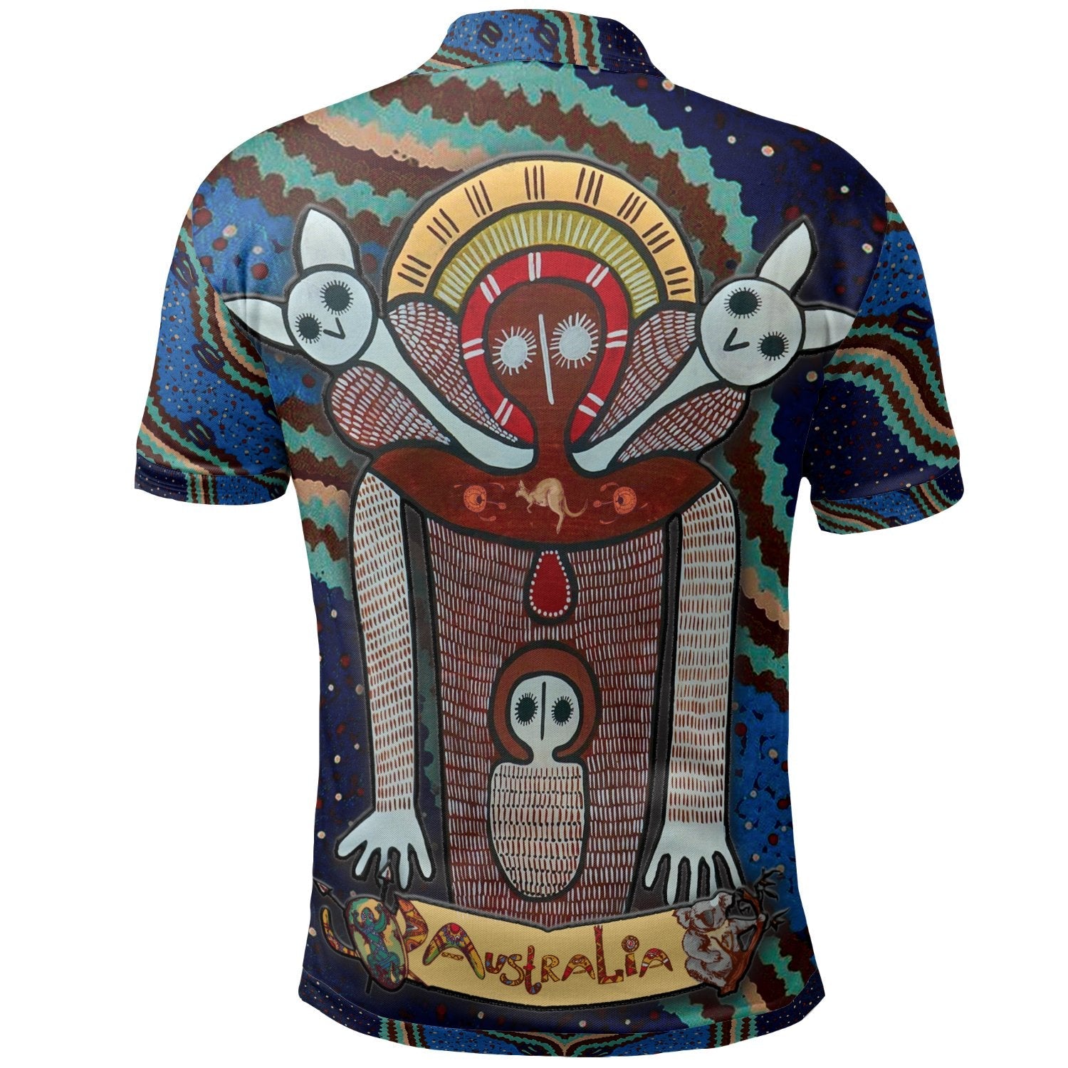 Aboriginal Polo - Wandjina Australian Aboriginal Mythology My Australia Polo Shirt