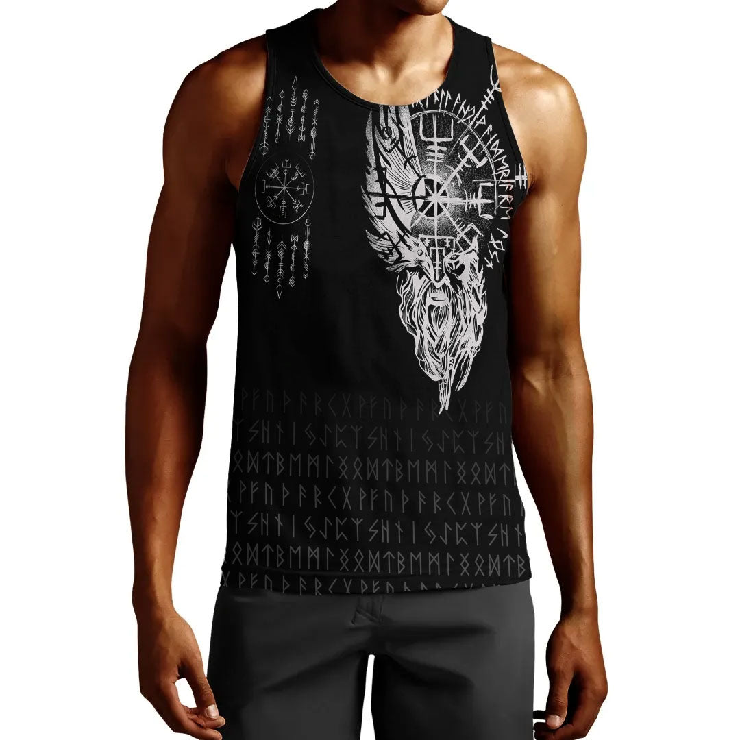 Viking Men's Tank Top Viking Compass Vegvisir Tattoo