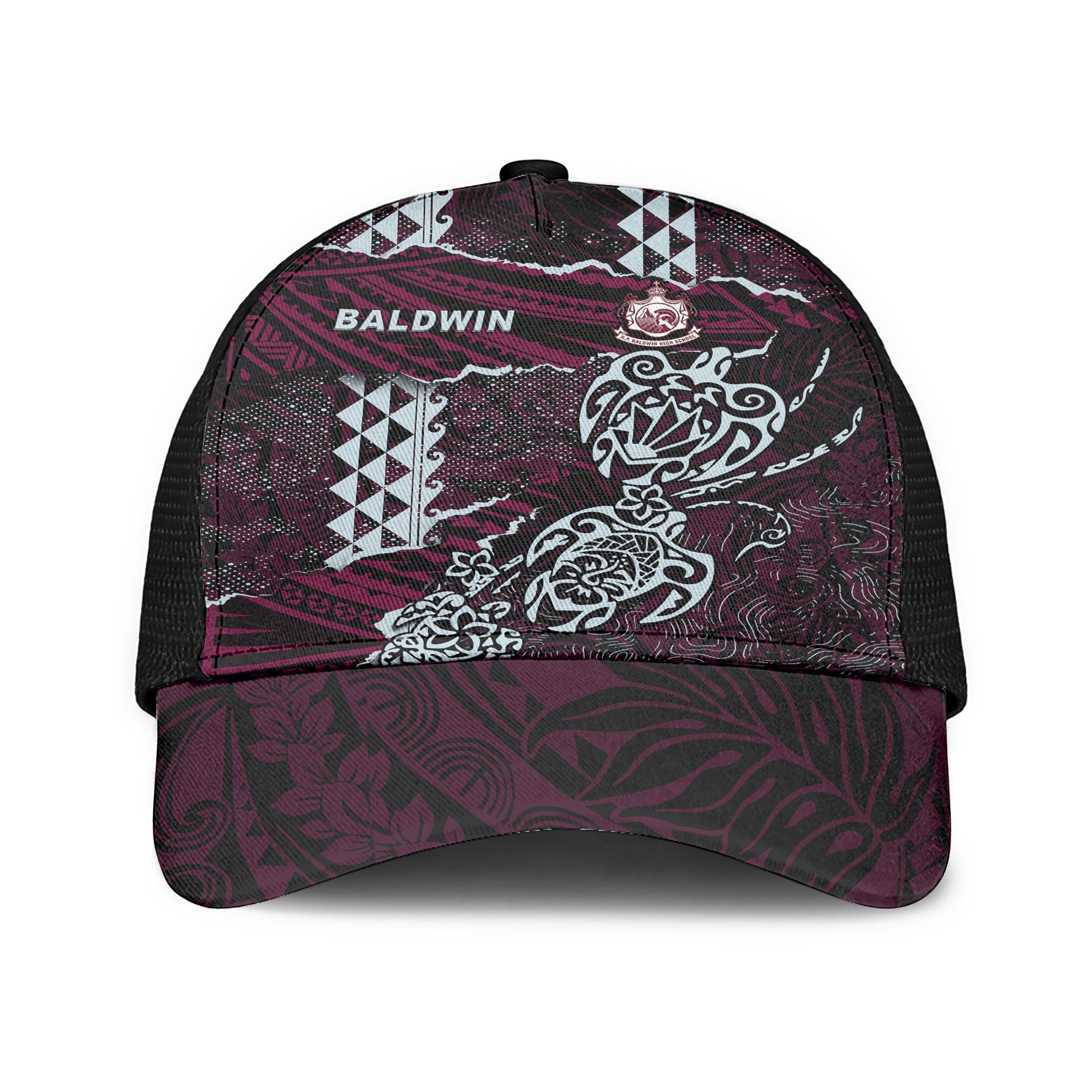 Hawaii Baldwin High School Mesh Back Cap Polynesian Turtle Style