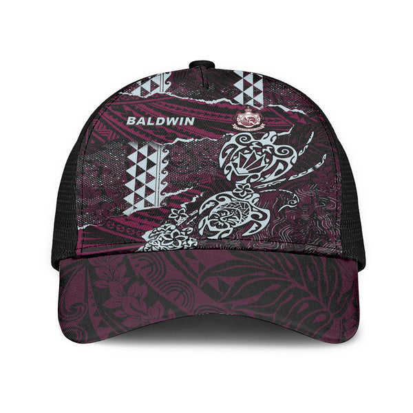 Hawaii Baldwin High School Mesh Back Cap Polynesian Turtle Style