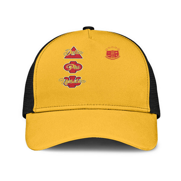 Fraternity Cap - Delta Phi Upsilon Mesh Back Cap Original Yellow Style