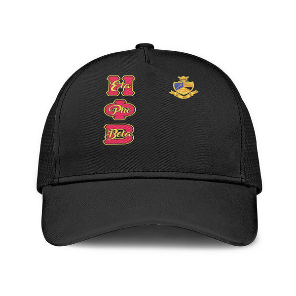 Sorority Cap - Eta Phi Beta Mesh Back Cap Original Black Style