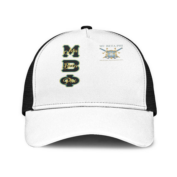 Fraternity Cap - Mu Beta Phi Mesh Back Cap Original White Style