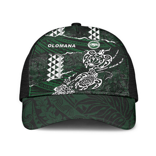 Hawaii Olomana High & Intermediate School Mesh Back Cap Polynesian Turtle Style