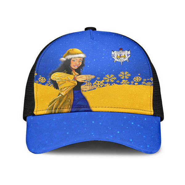 Sorority Cap - Sigma Gamma Rho Christmas Girl Mesh Back Cap Pretty Poodles Style