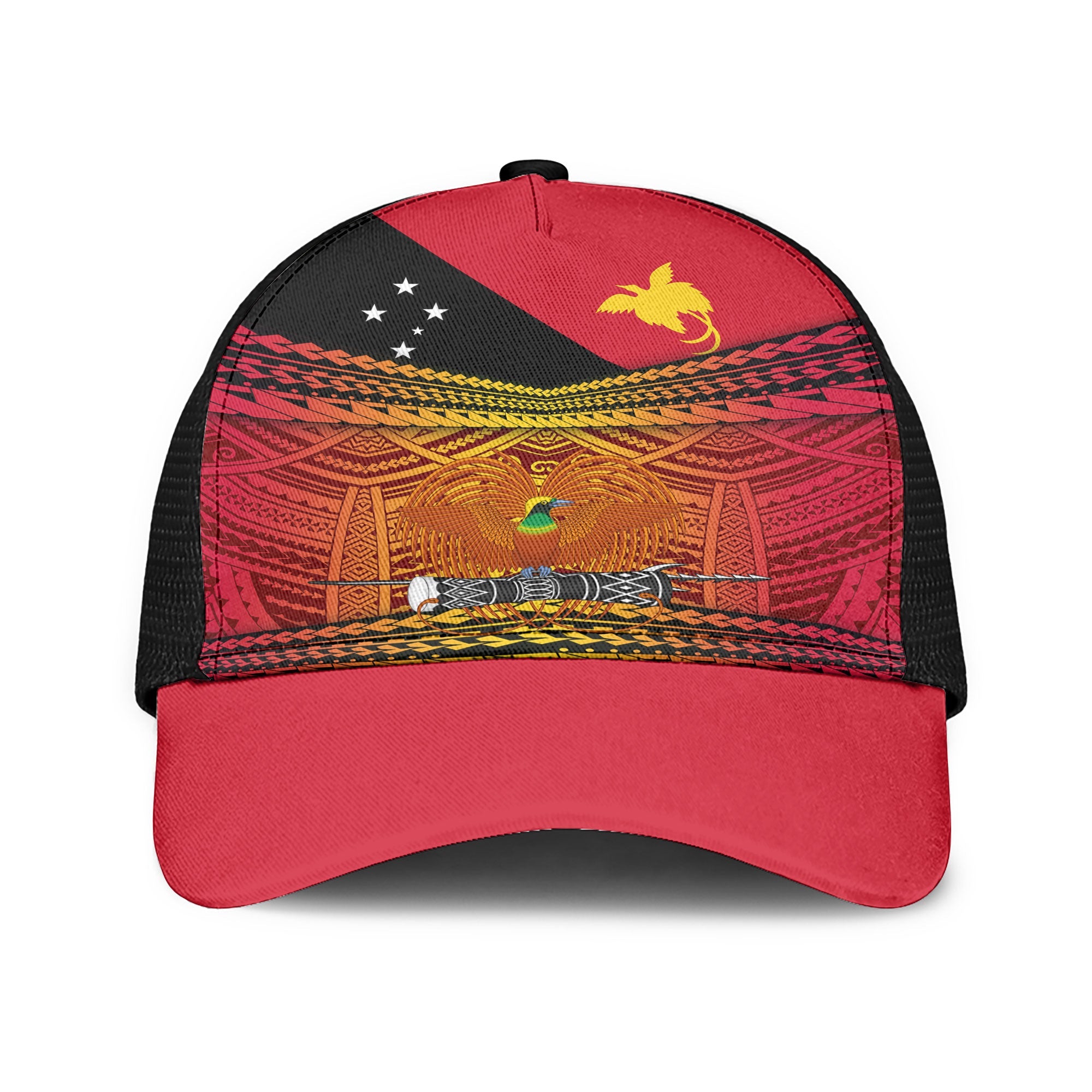 Papua New Guinea Independence Day Mesh Back Cap PNG Emblem Style