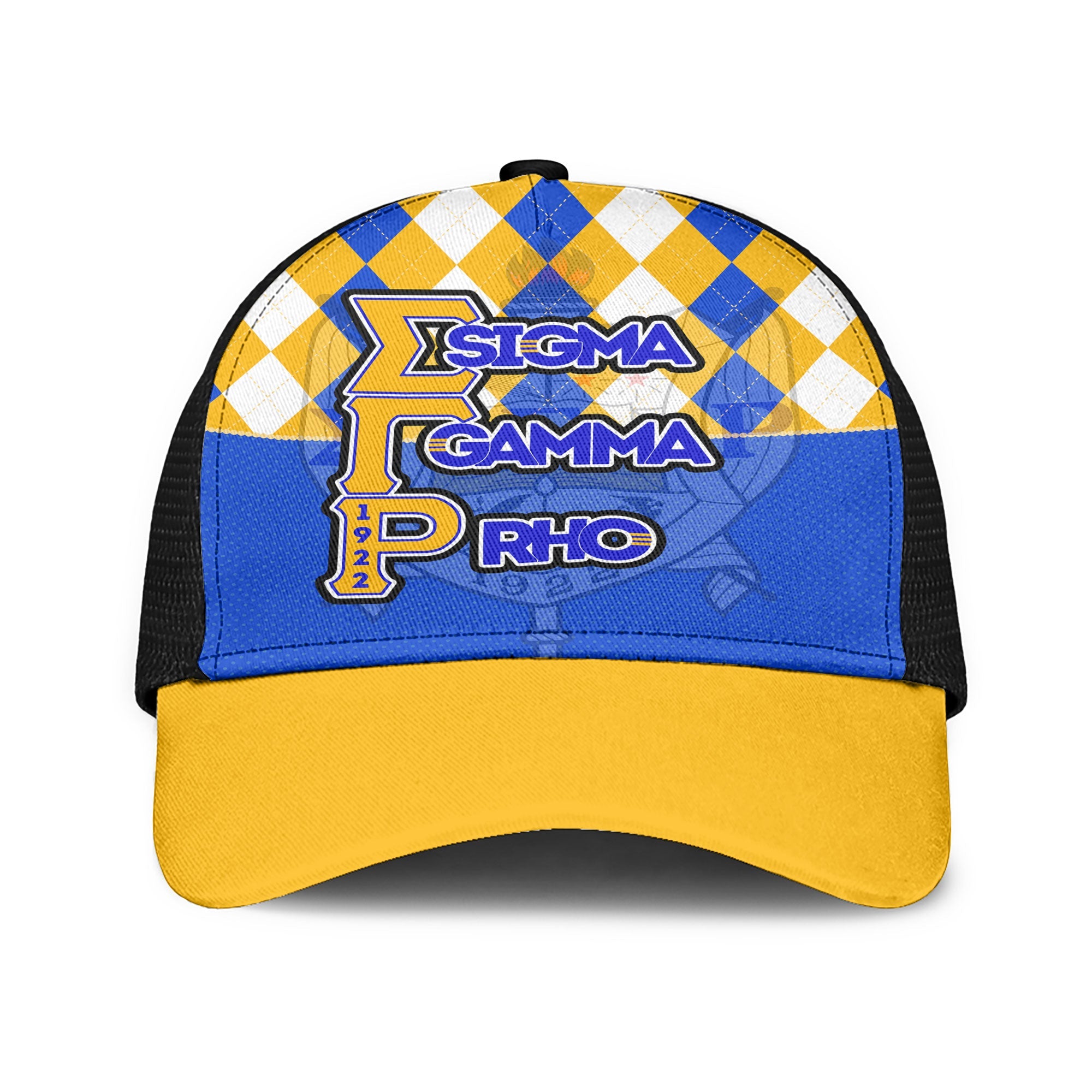 Sorority Cap - Christmas Sigma Gamma Rho Girl Mesh Back Cap Rhombus Pattern Style