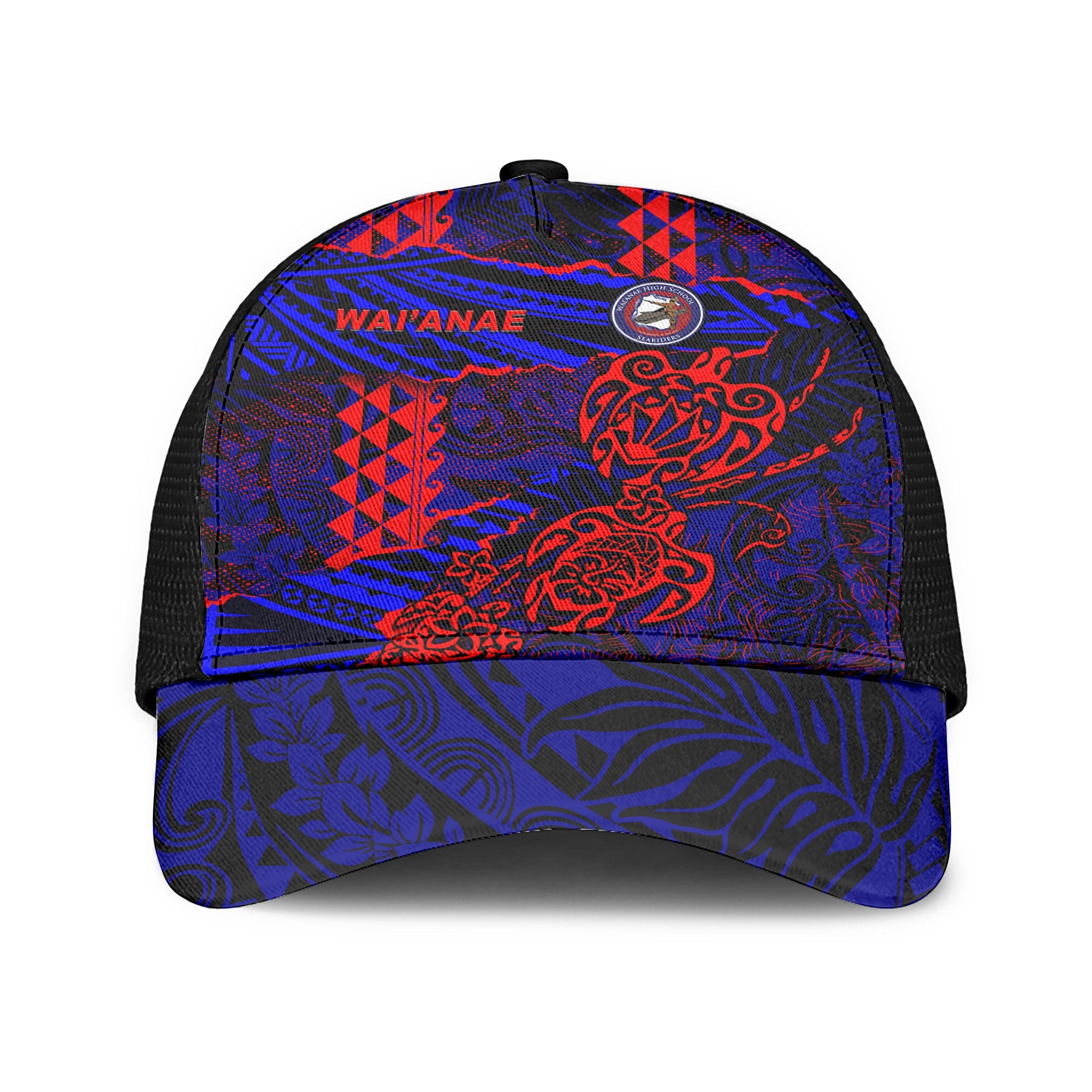 Hawaii Waianae High School Mesh Back Cap Polynesian Turtle Style