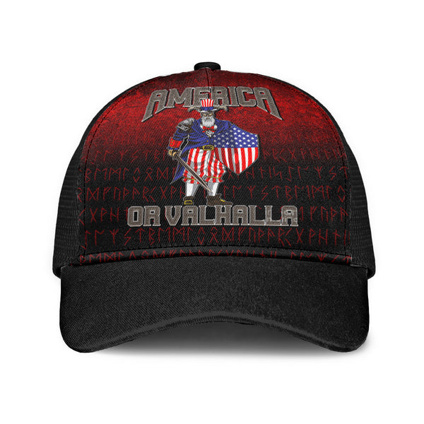 Viking Mesh Back Cap America Or Valhalla Style Ver01