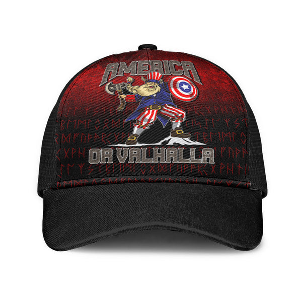 Viking Mesh Back Cap America Or Valhalla Style Ver02