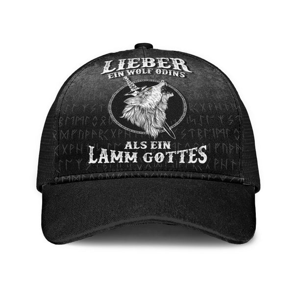 Viking Mesh Back Cap Lieber Ein Wolf Odins Als Ein Lamm Gottes