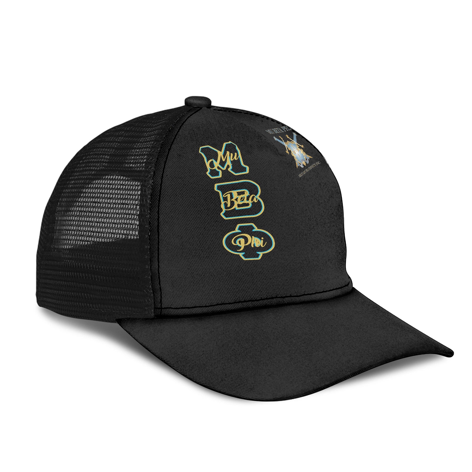 Fraternity Cap - Mu Beta Phi Mesh Back Cap Original Black Style