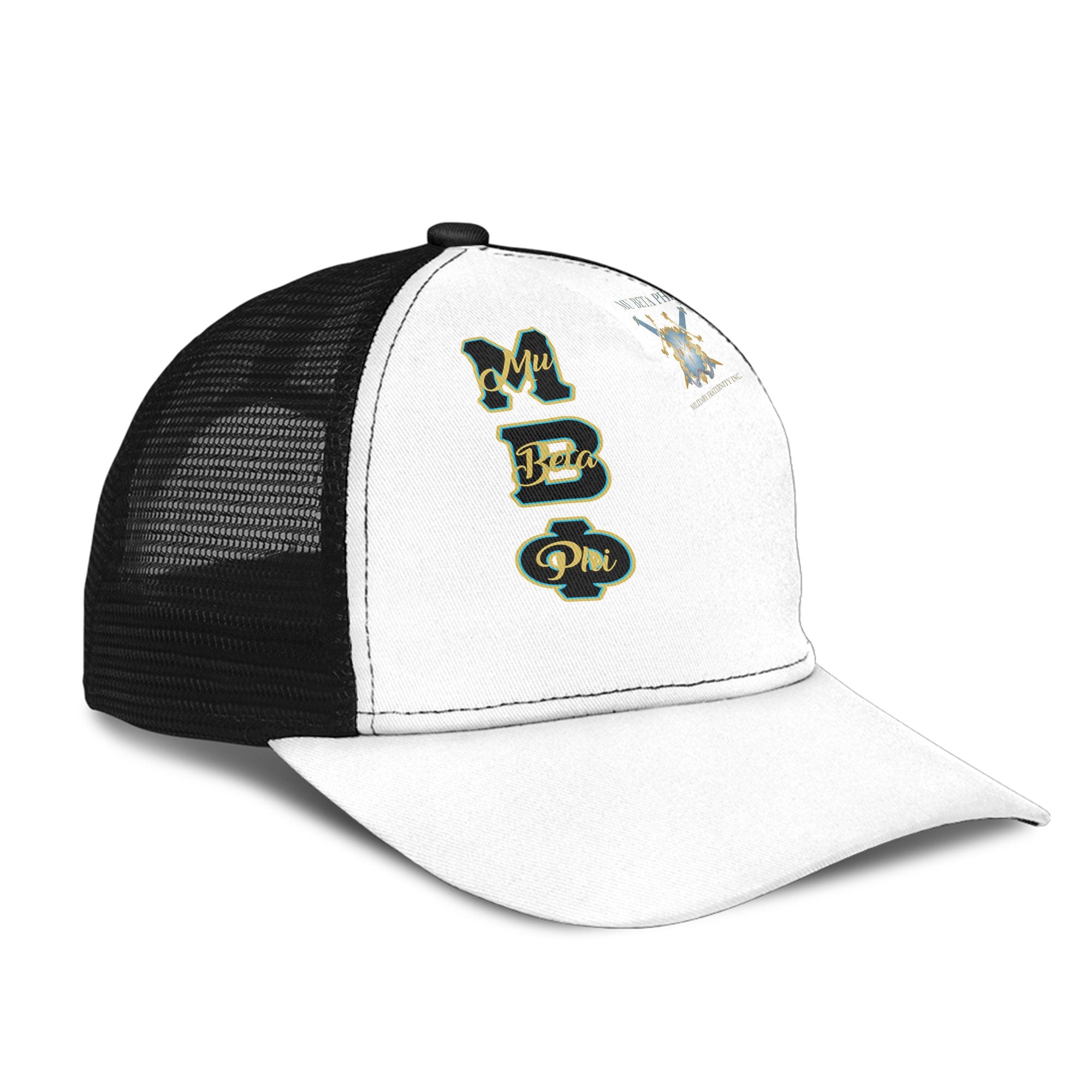 Fraternity Cap - Mu Beta Phi Mesh Back Cap Original White Style