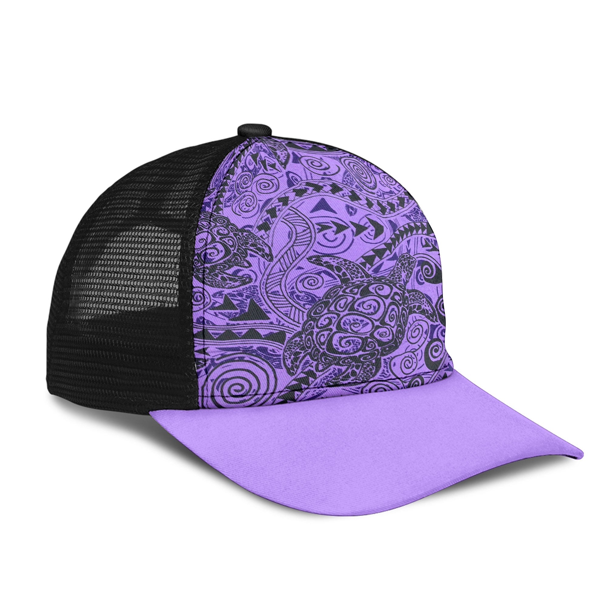 Hawaii Polynesian Turtle Mesh Back Cap Purple Style