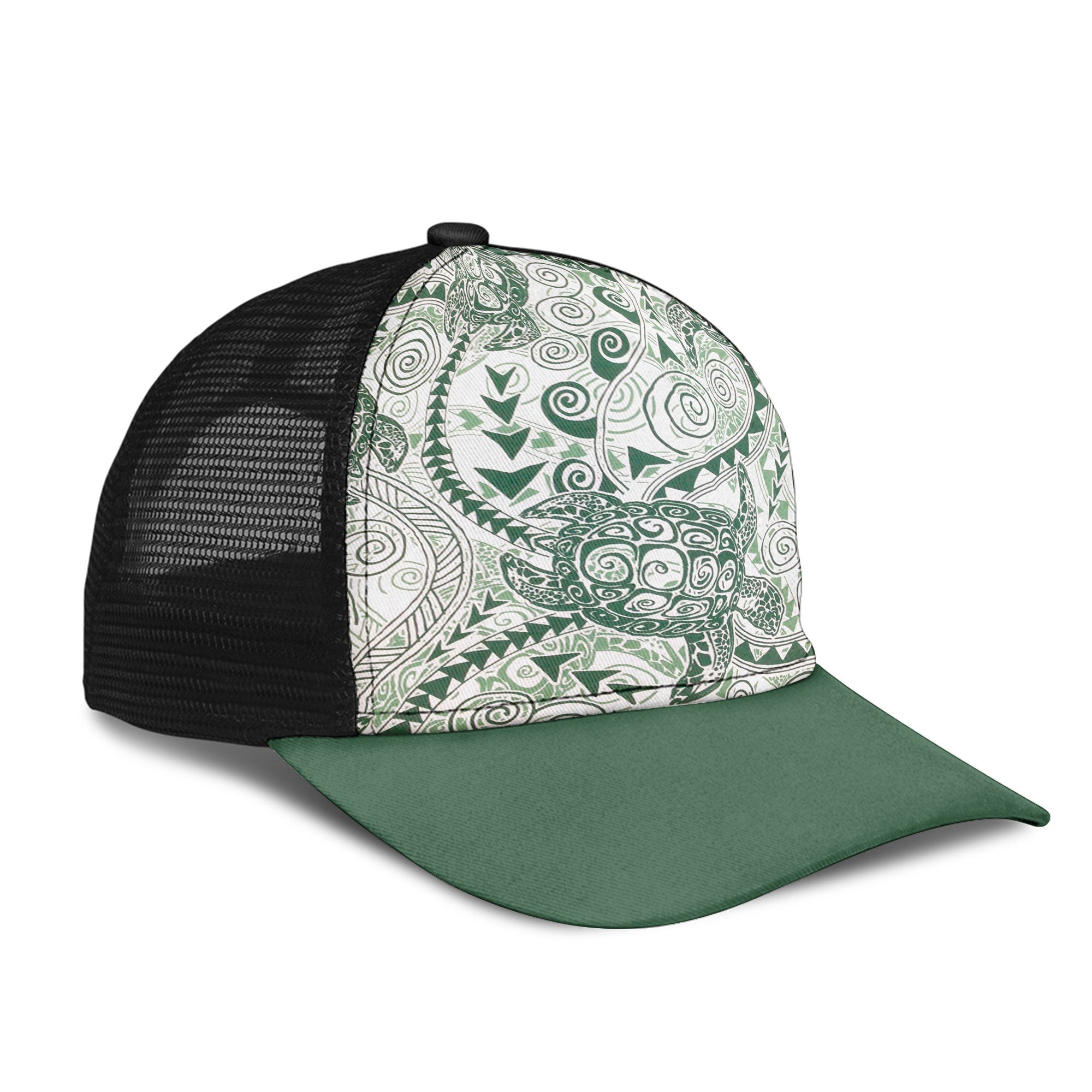 Hawaii Polynesian Turtle Mesh Back Cap Green Style