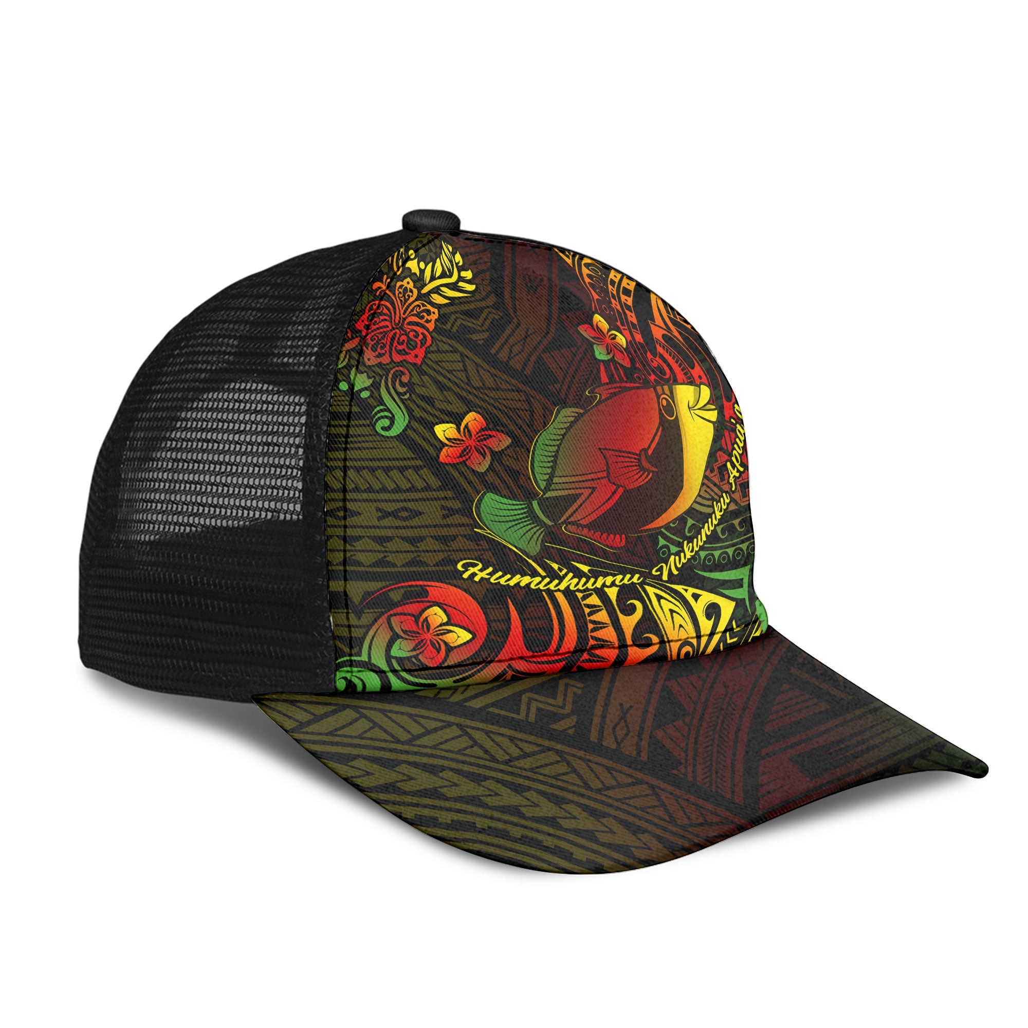 Hawaii Humuhumu Fish Mesh Back Cap Reggae Style