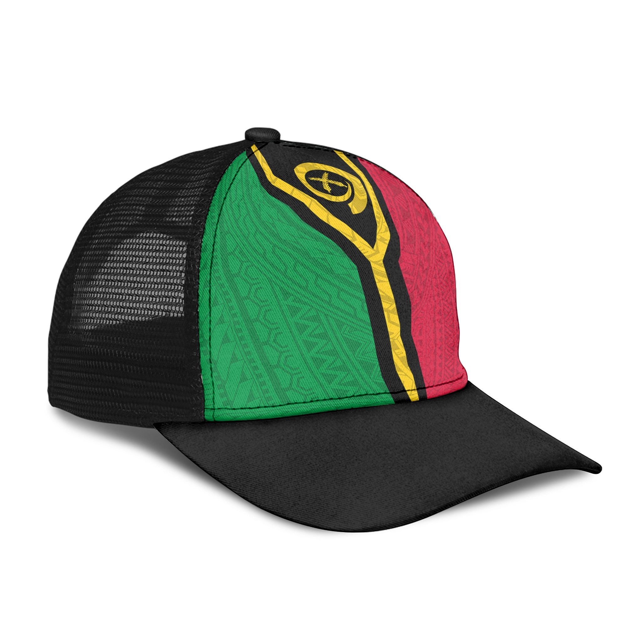 Vanuatu Mesh Back Cap Polynesian Flag Style