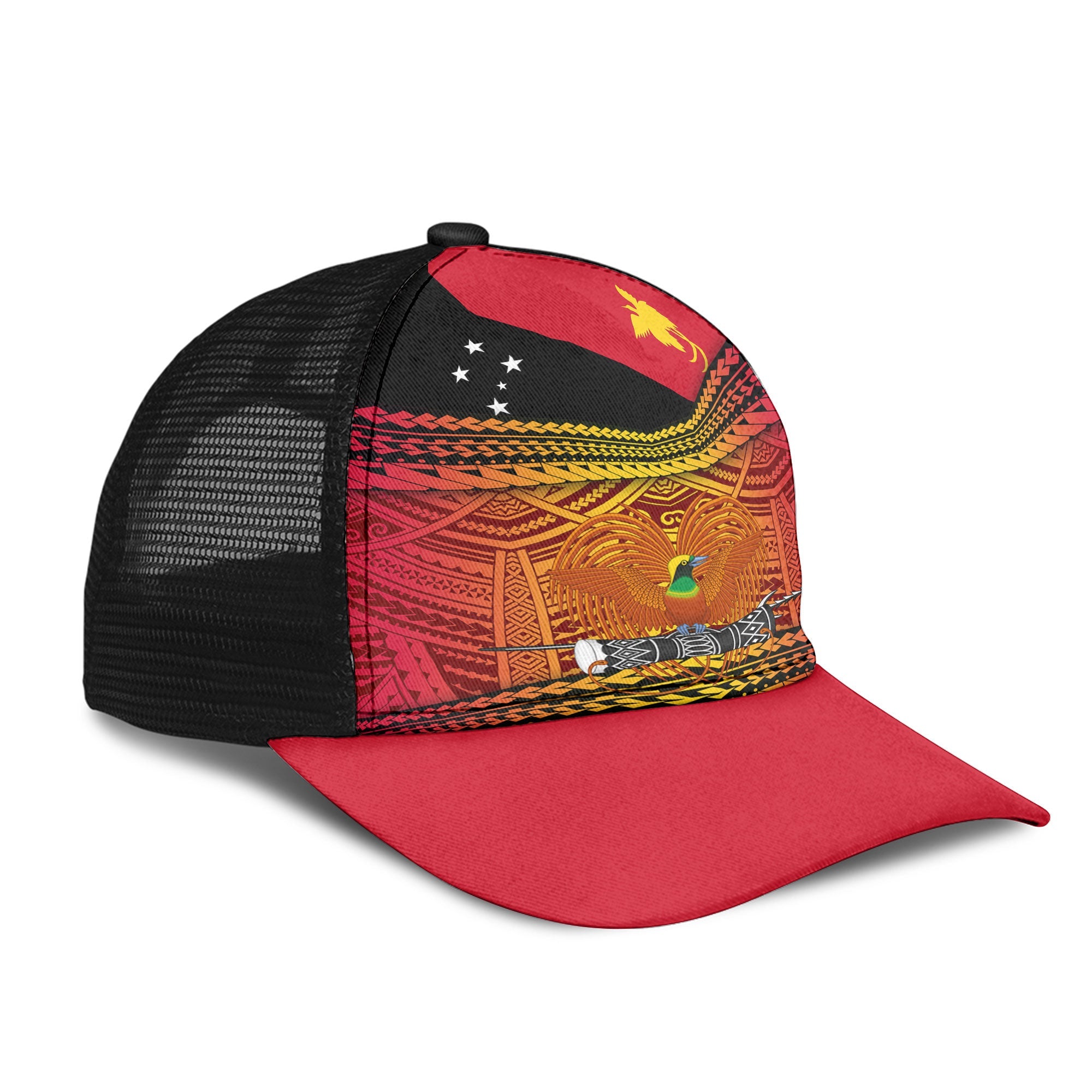 Papua New Guinea Independence Day Mesh Back Cap PNG Emblem Style