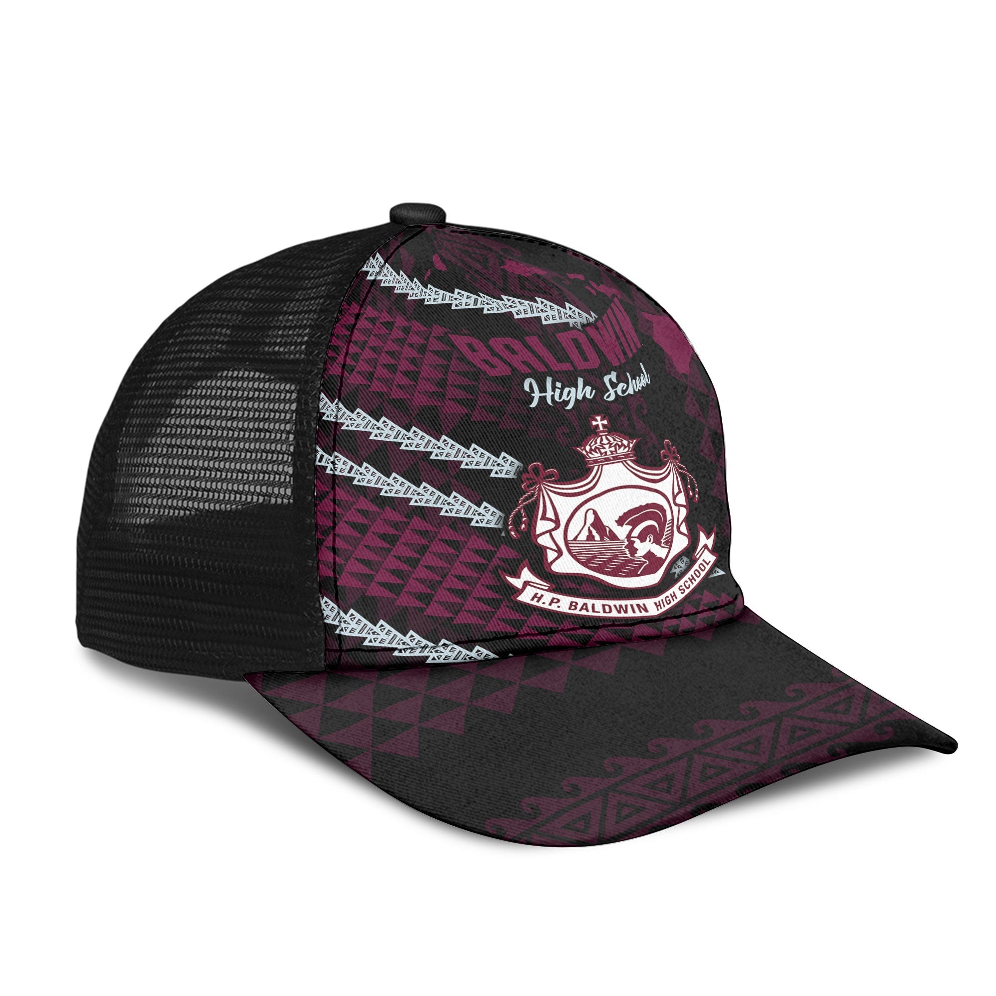 Hawaii Baldwin High School Mesh Back Cap Map Style