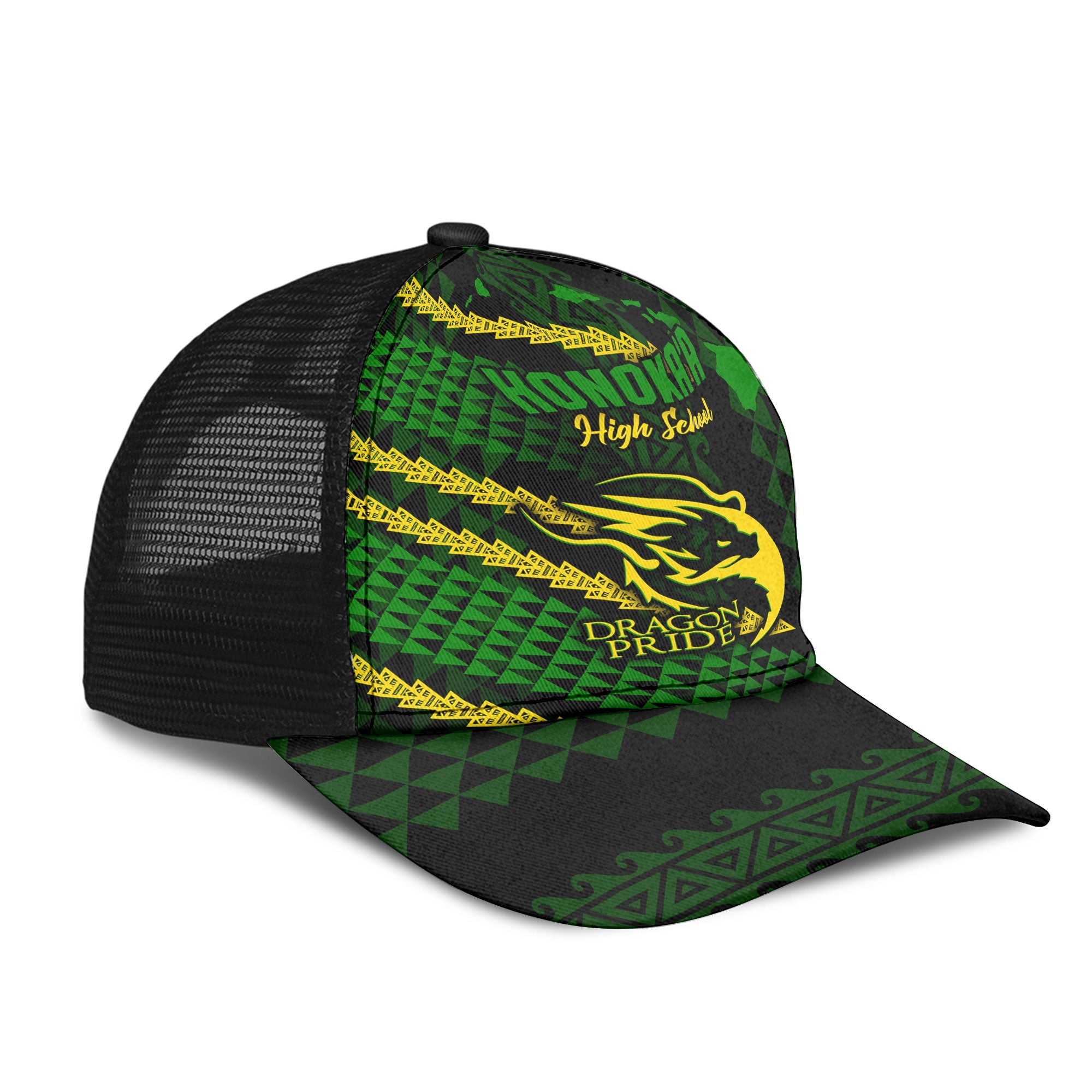 Hawaii Honoka High & Intermediate School Mesh Back Cap Map Style