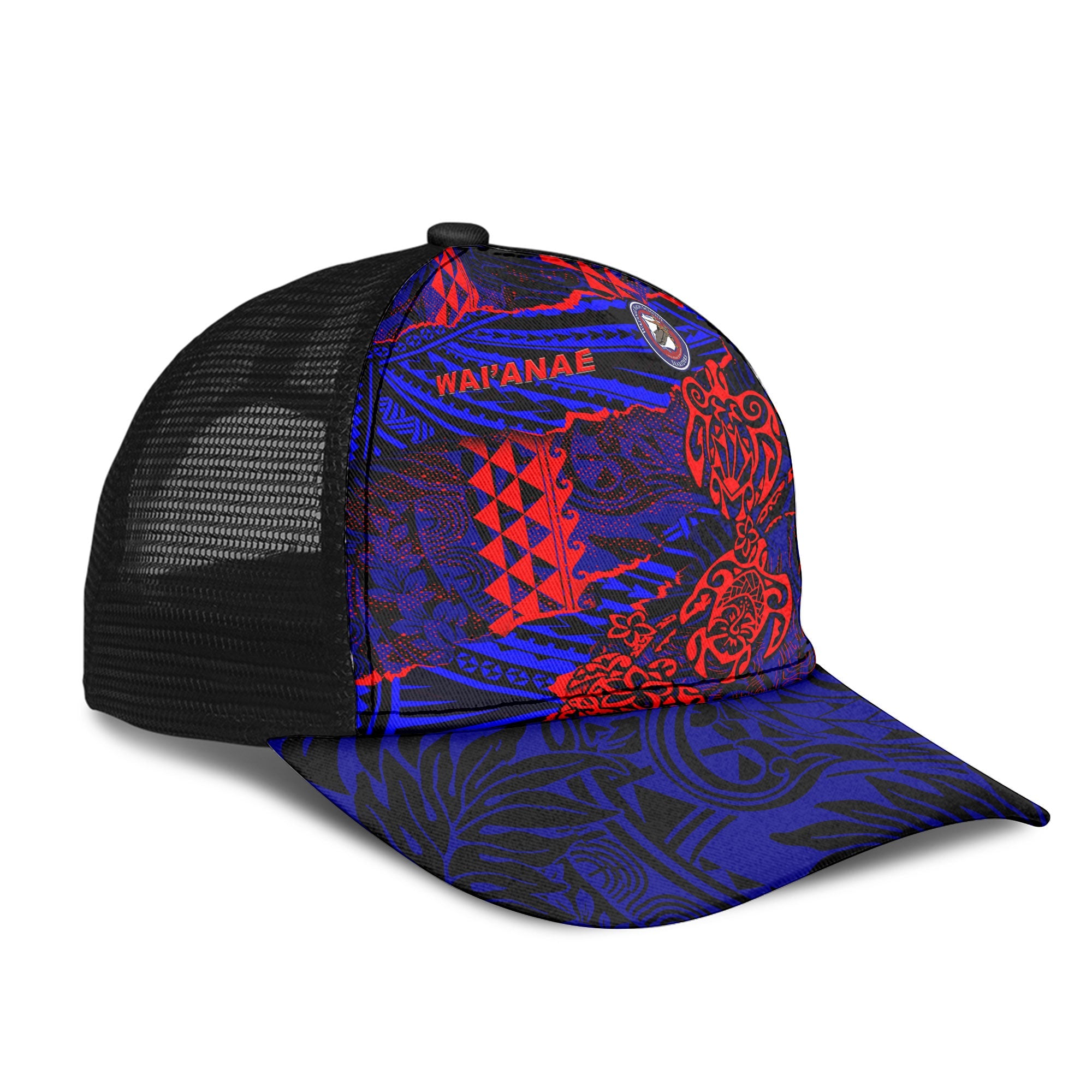 Hawaii Waianae High School Mesh Back Cap Polynesian Turtle Style