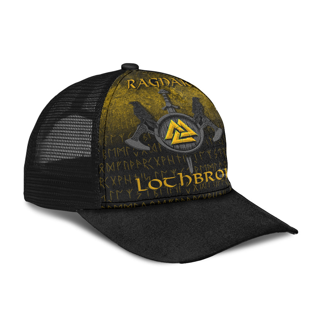 Viking Mesh Back Cap Ragnar Lothbrok Ragnar Lodbrok Viking Warrior Gold Version