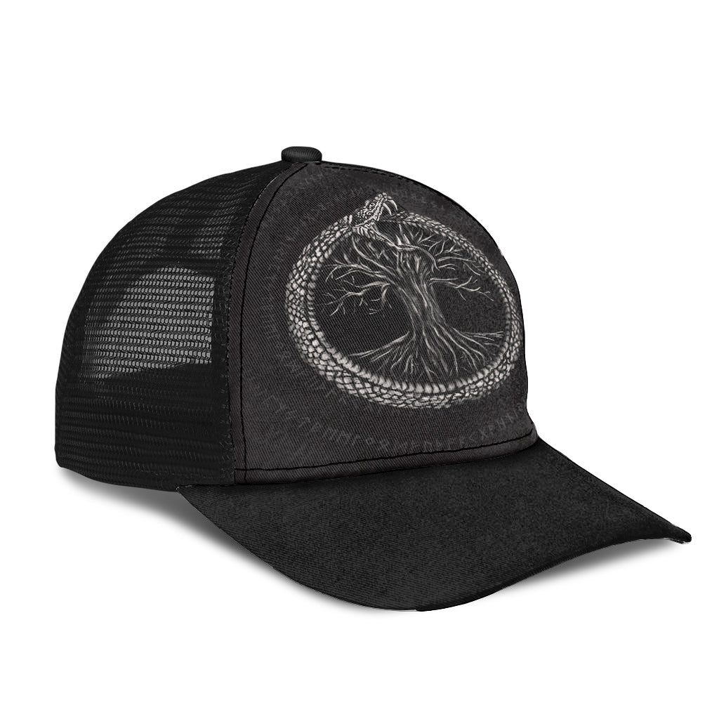 Viking Mesh Back Cap Ouroboros With Tree Of Life