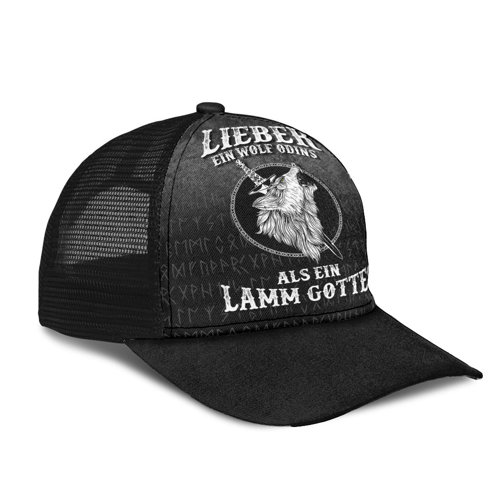 Viking Mesh Back Cap Lieber Ein Wolf Odins Als Ein Lamm Gottes