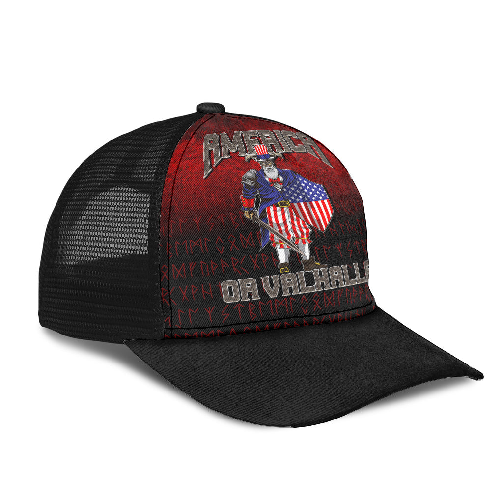 Viking Mesh Back Cap America Or Valhalla Style Ver01