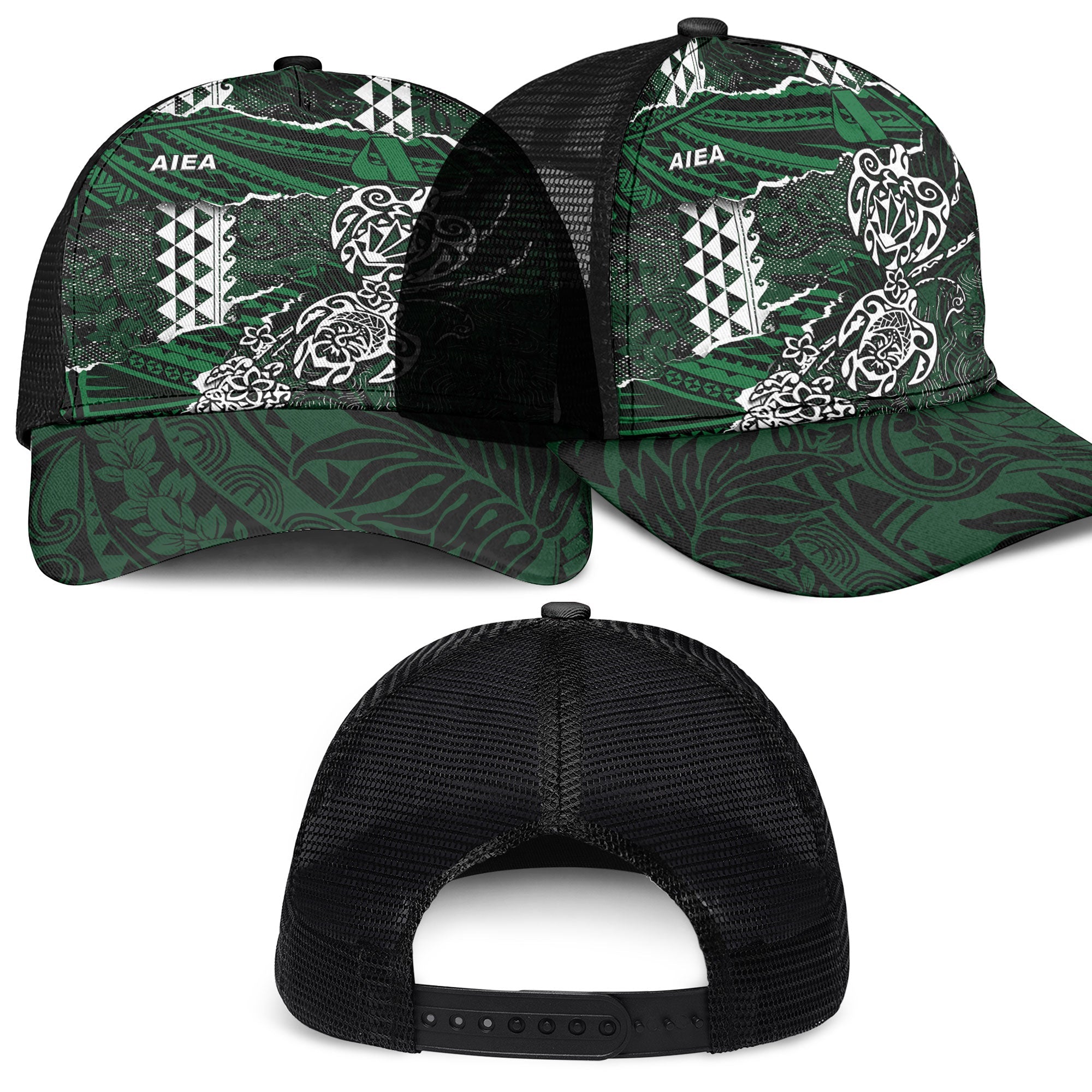 Hawaii Aiea High School Mesh Back Cap Polynesian Turtle Style