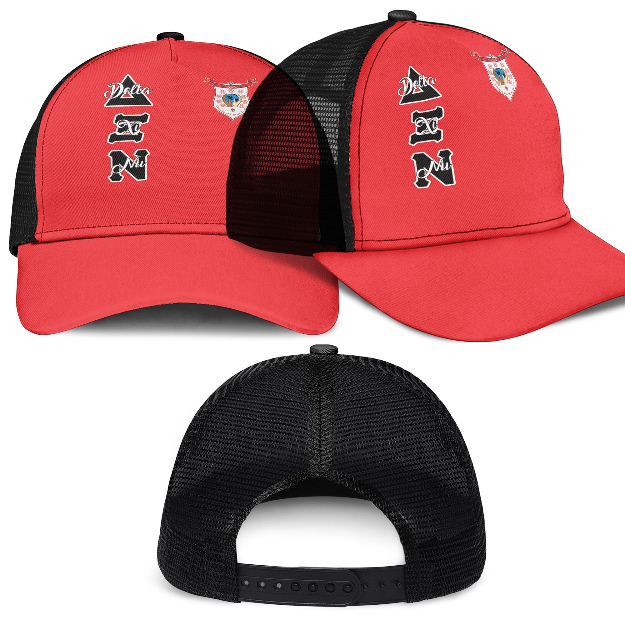 Sorority Cap - Delta Xi Nu Mesh Back Cap Original Red Style