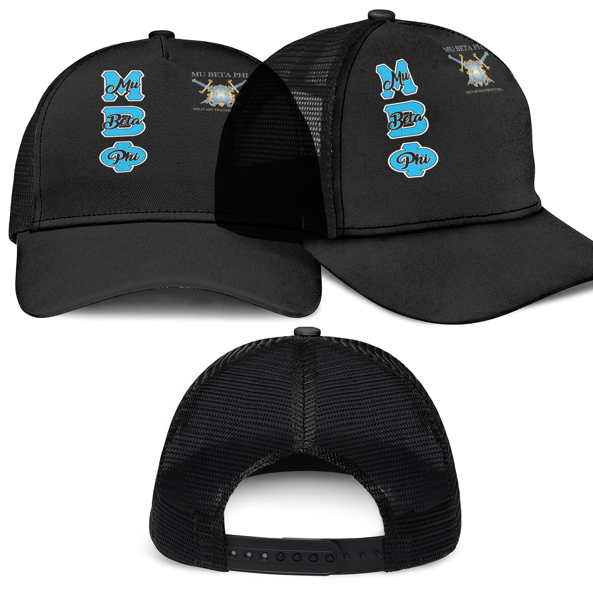 Fraternity Cap - Mu Beta Phi Mesh Back Cap Original Dark Style