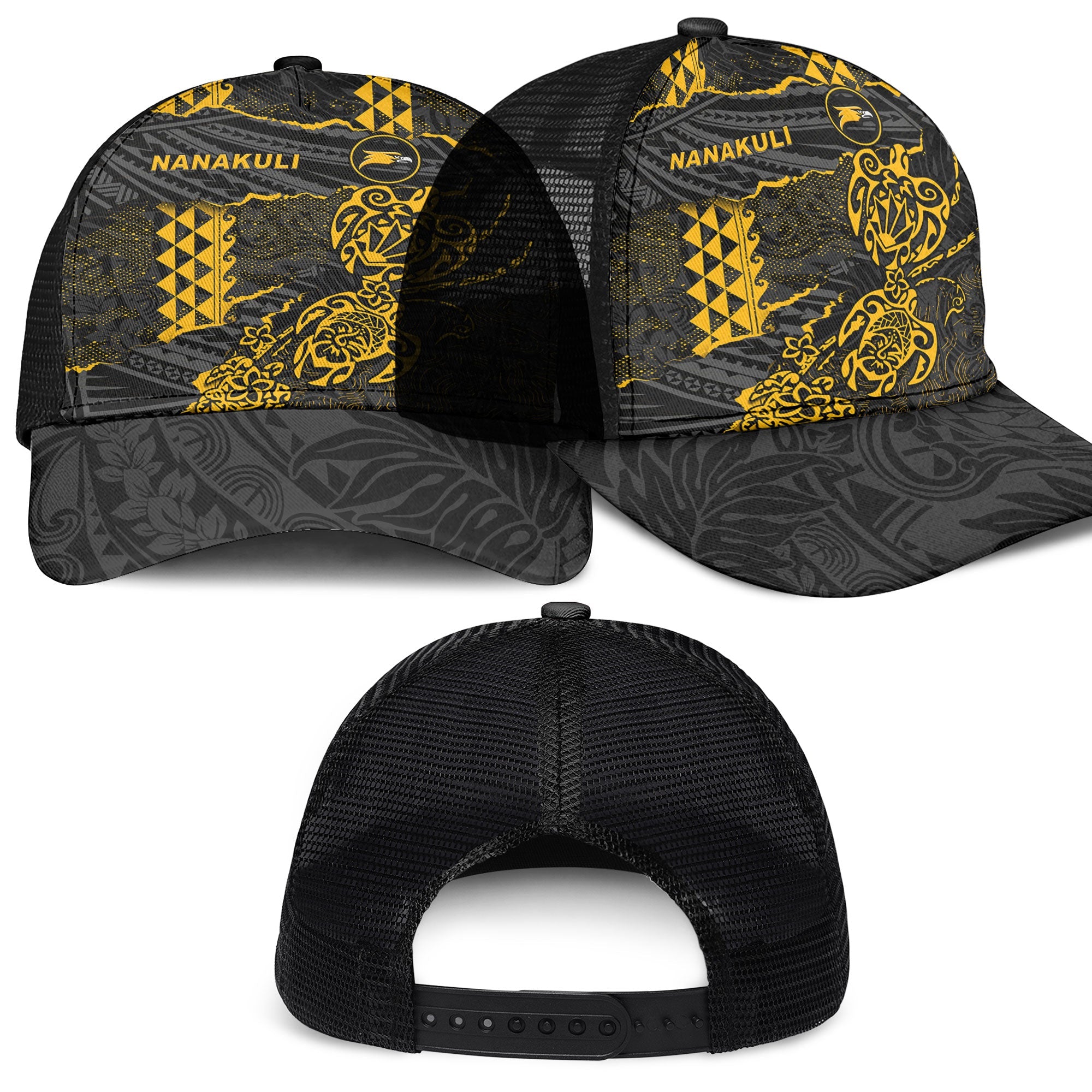 Hawaii Nanakuli High School Mesh Back Cap Polynesian Turtle Style