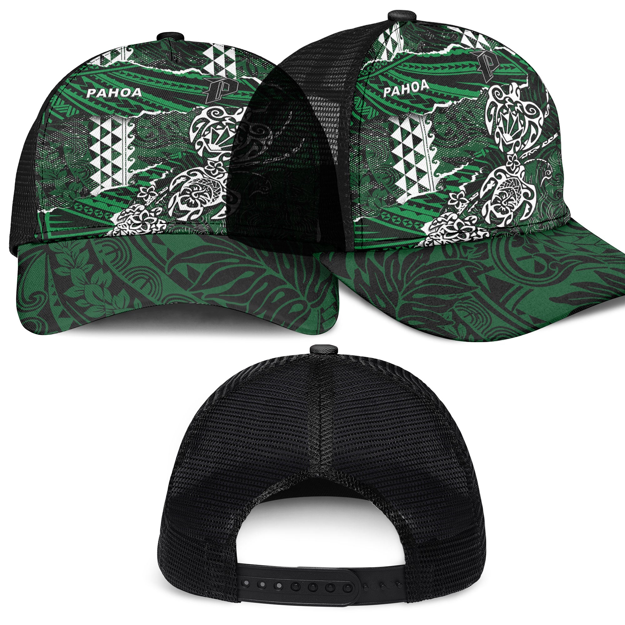 Hawaii Pahoa High & Intermediate School Mesh Back Cap Polynesian Turtle Style