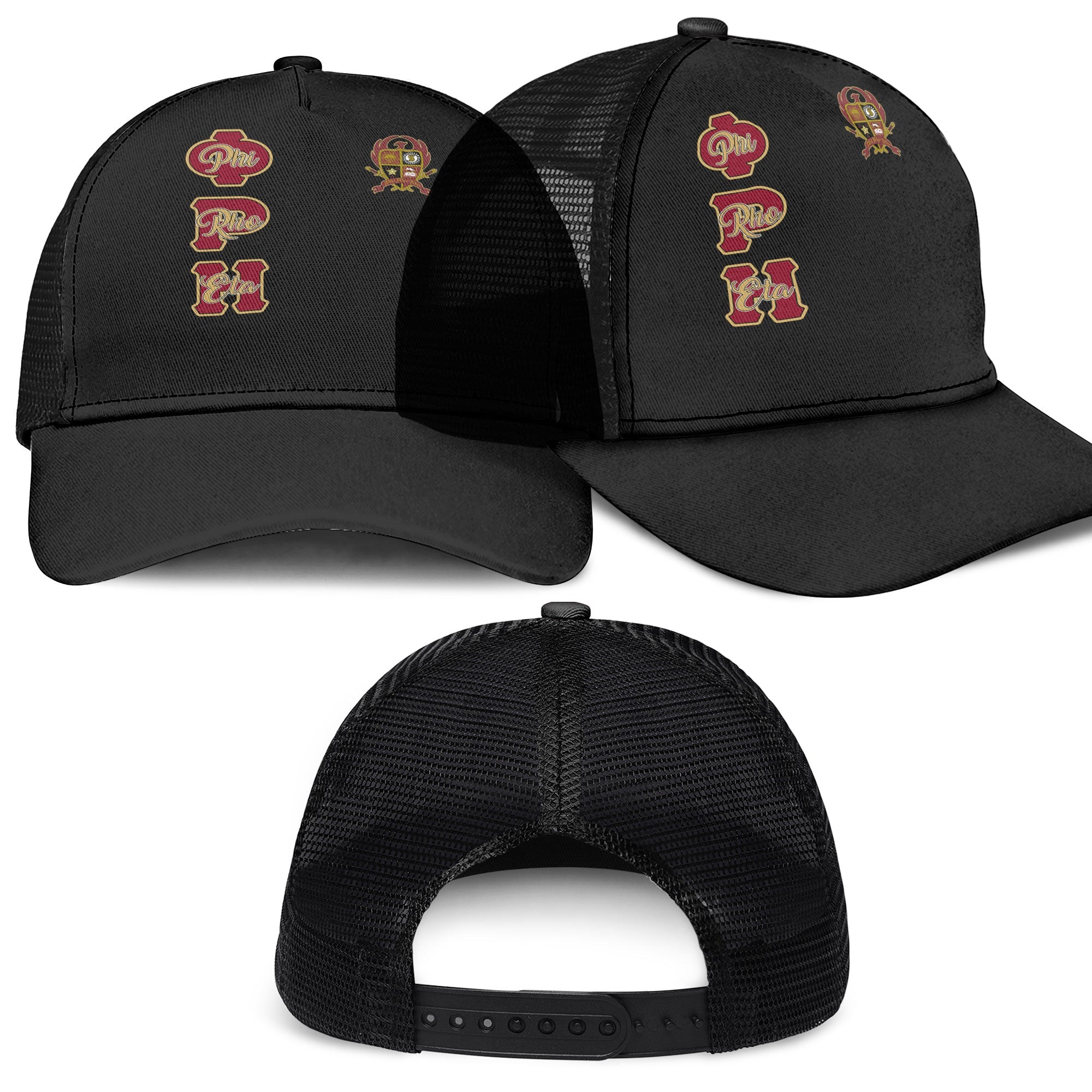 Fraternity Cap - Phi Rho Eta Mesh Back Cap Original Dark Style