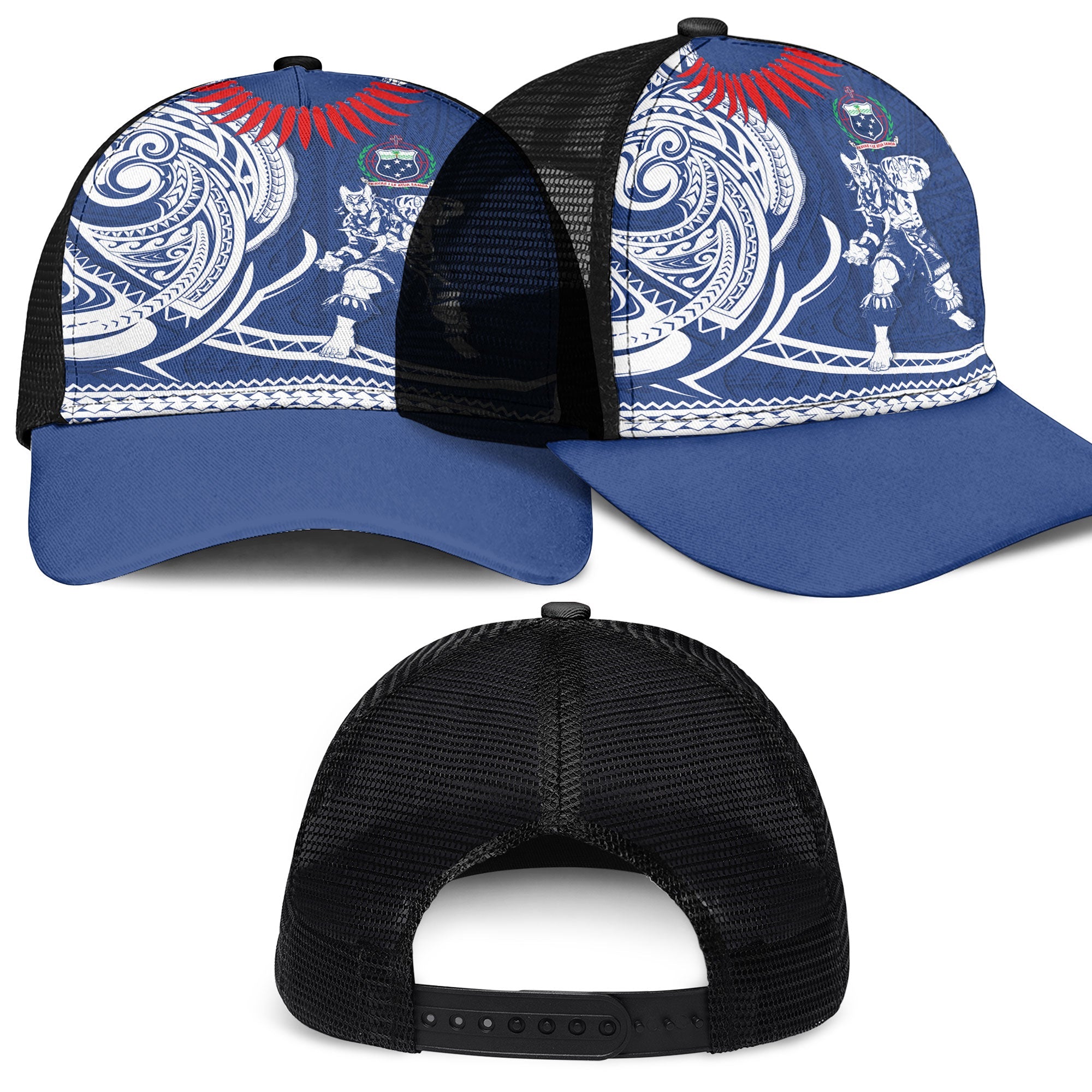 Samoa Mesh Back Cap Warrior Ula Nifo Style