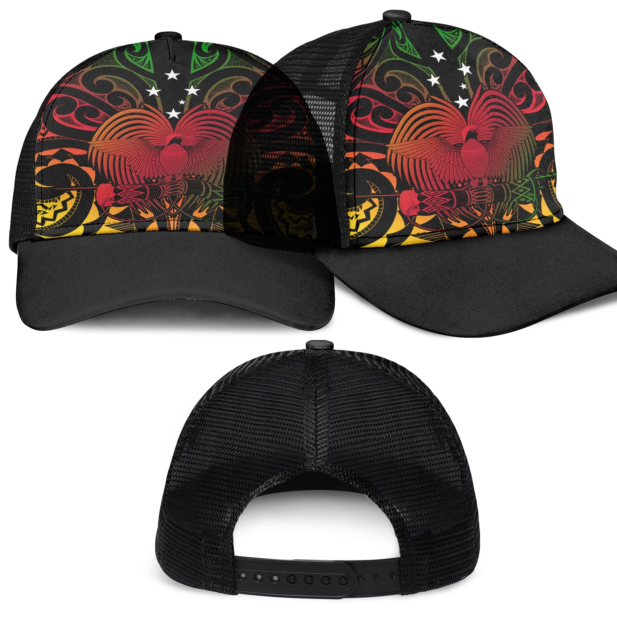 Papua New Guinea Mesh Back Cap Unity In Diversity Motto