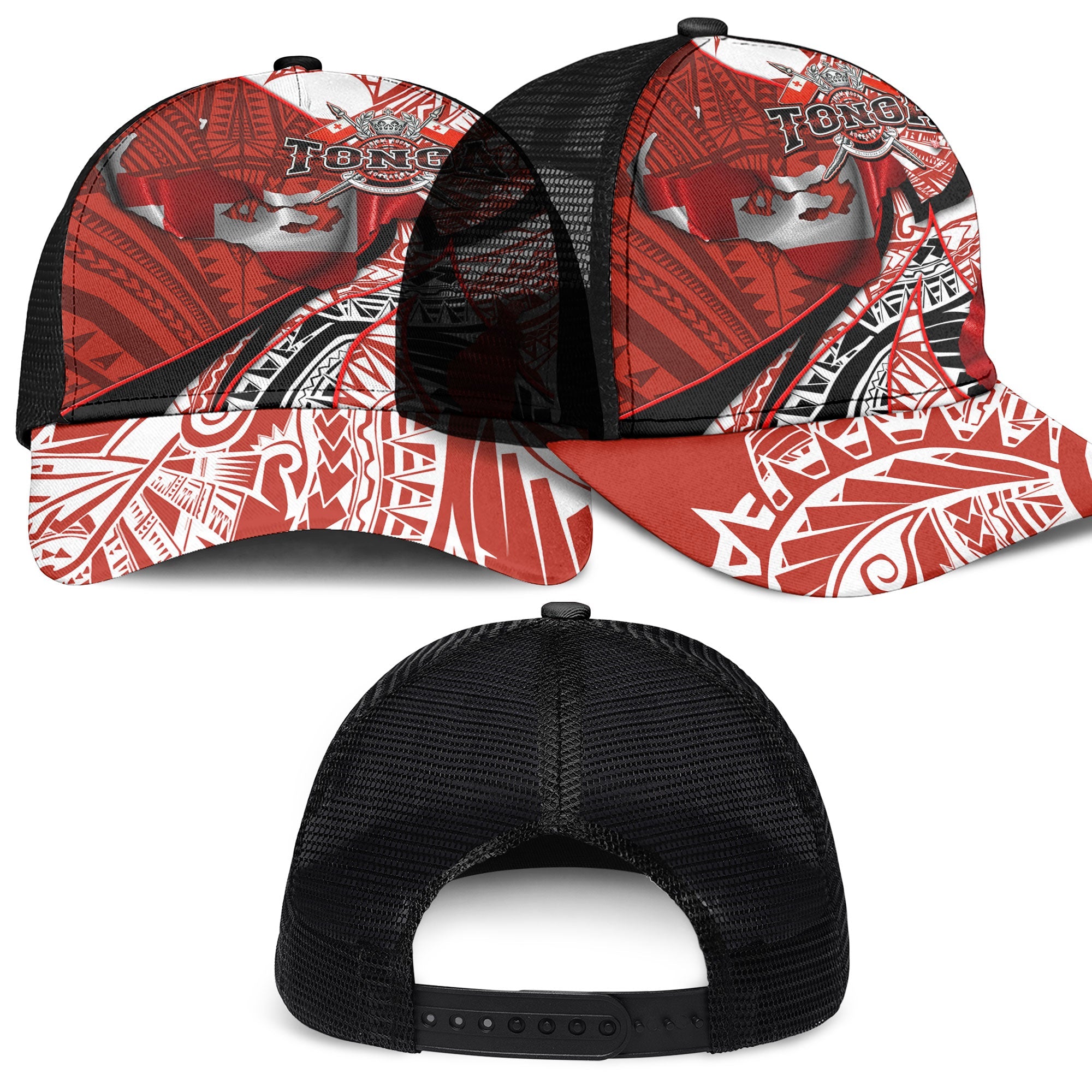 Tonga In My Heart Royal Coat Of Arms Mesh Back Cap