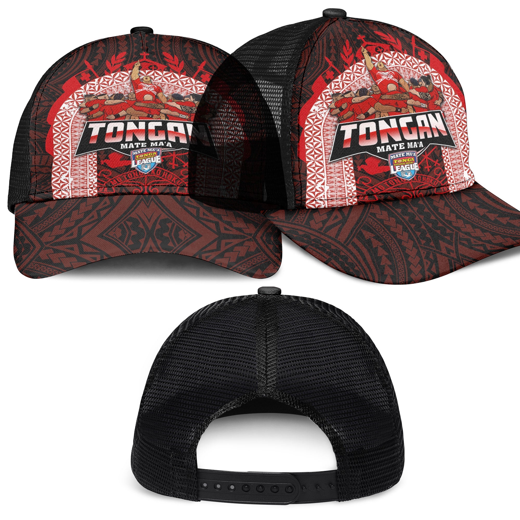 Tonga Mate Ma'a Rugby League Mesh Back Cap