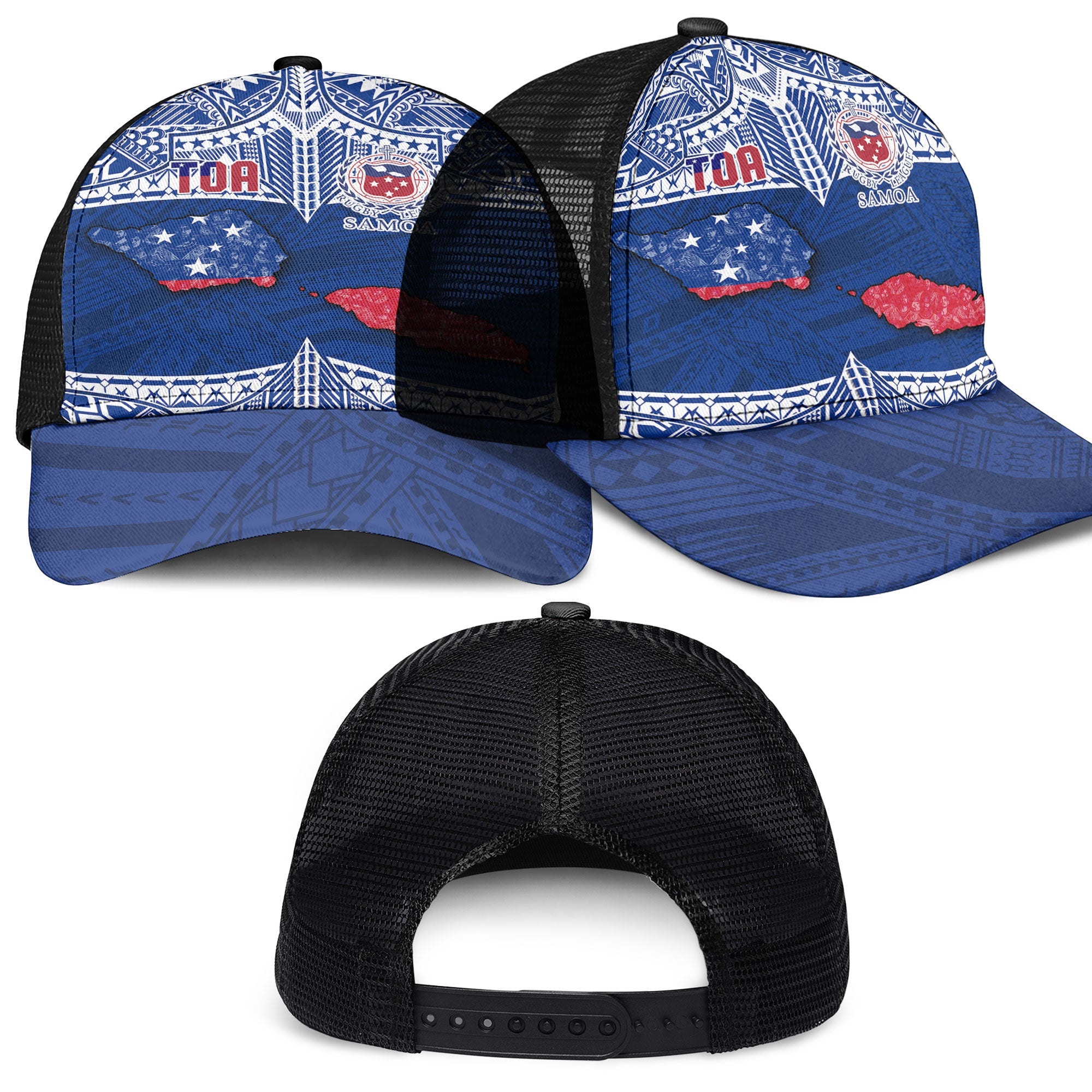 Samoa TOA Rugby Mesh Back Cap Map Style