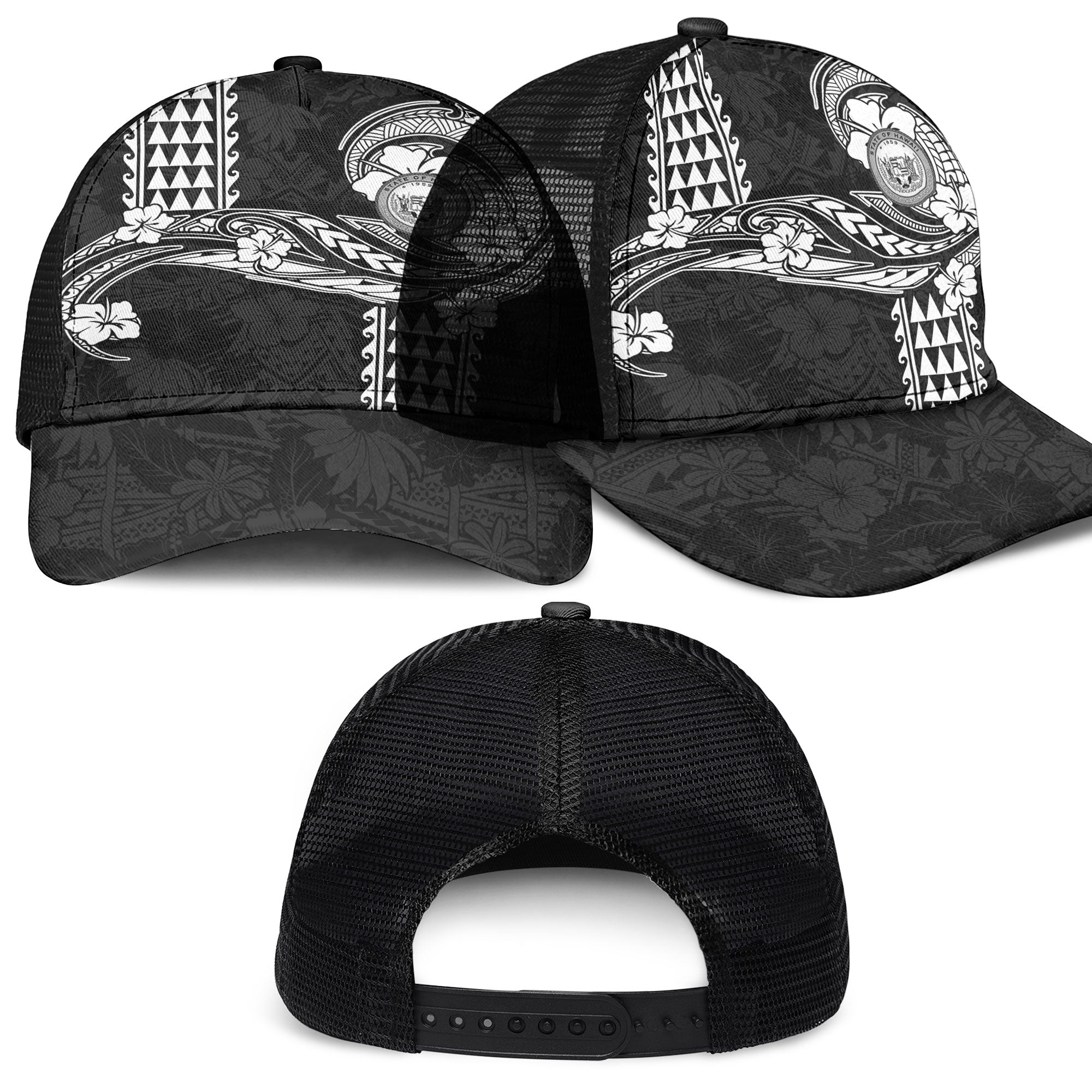 Hawaii Seal Mesh Back Cap Turtle & Map Style