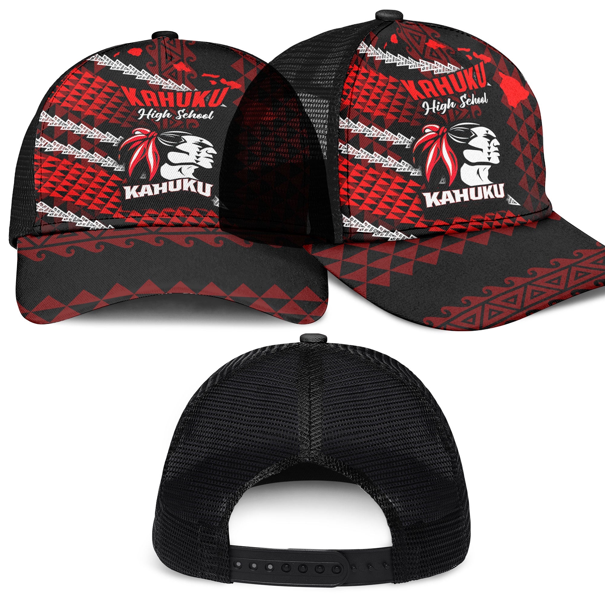 Hawaii Kahuku High & Intermediate School Mesh Back Cap Map Style