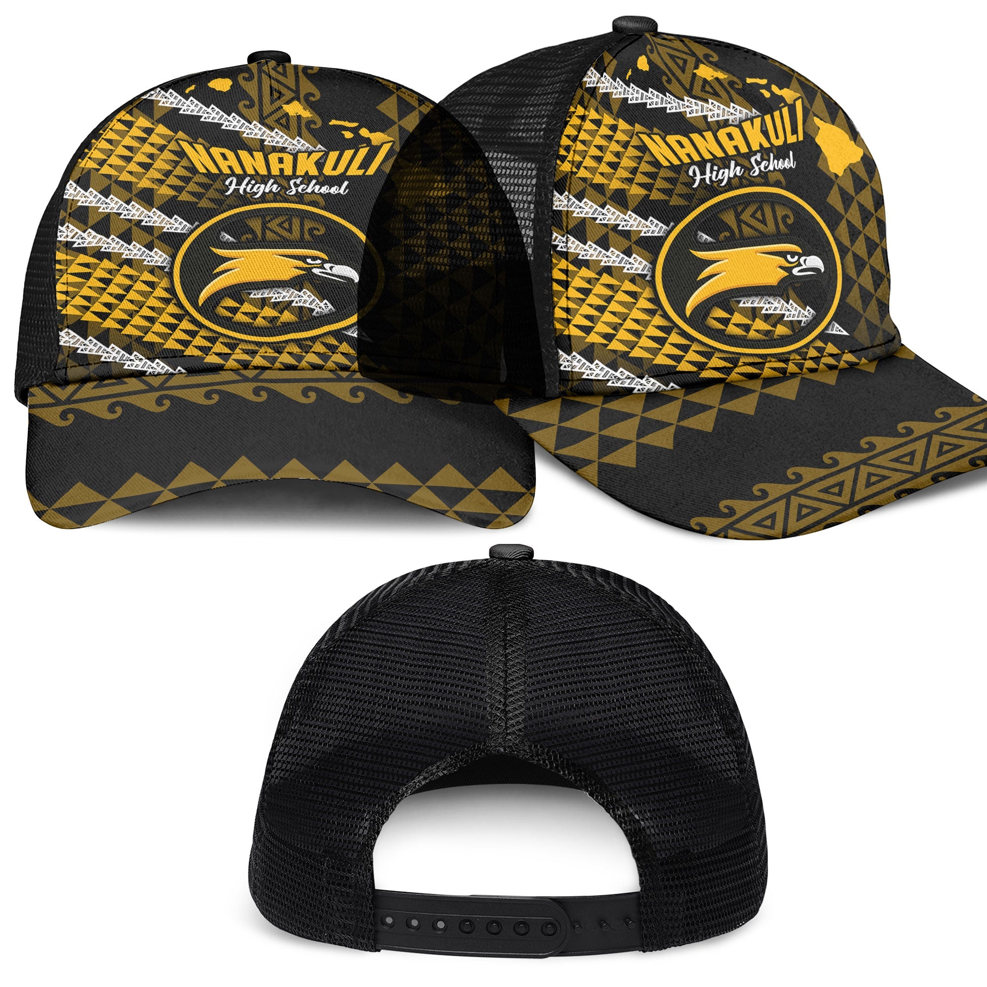 Hawaii Nanakuli High School Mesh Back Cap Map Style