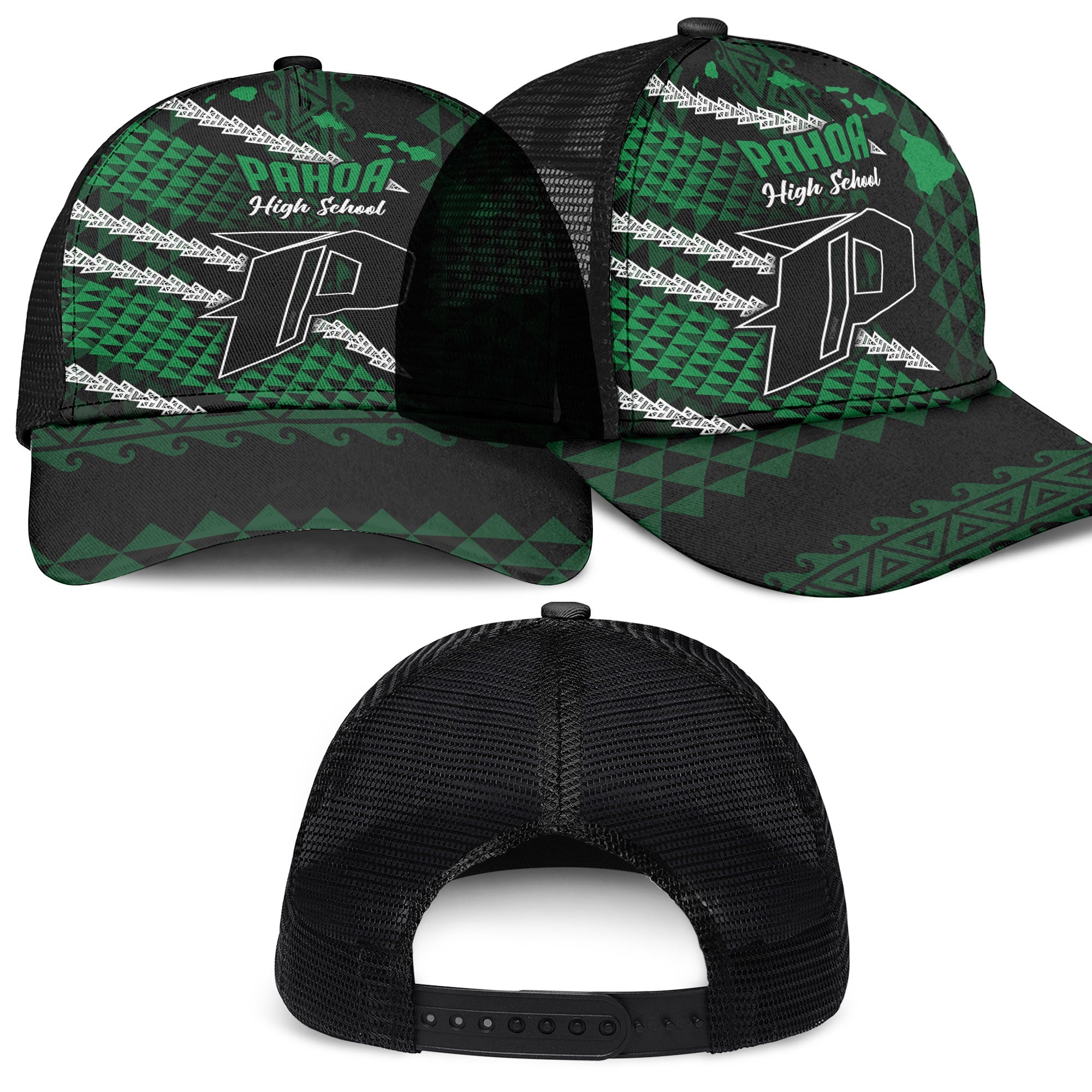 Hawaii Pahoa High & Intermediate School Mesh Back Cap Map Style