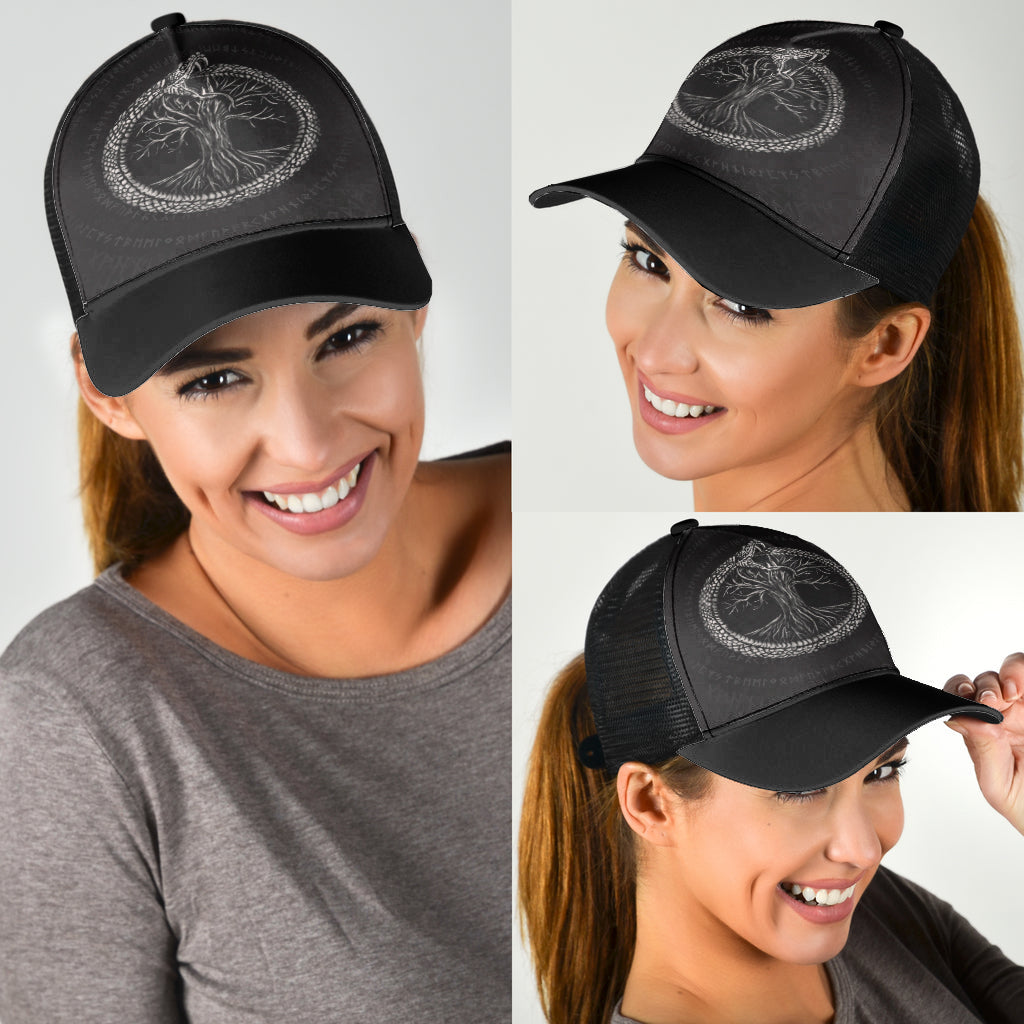 Viking Mesh Back Cap Ouroboros With Tree Of Life